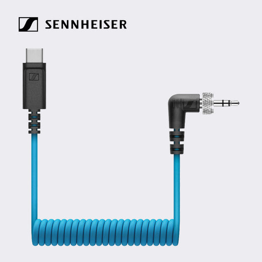 Sennheiser CL 35 USB-C Locking 3.5mm TRS to USB Type-C Coiled Cable