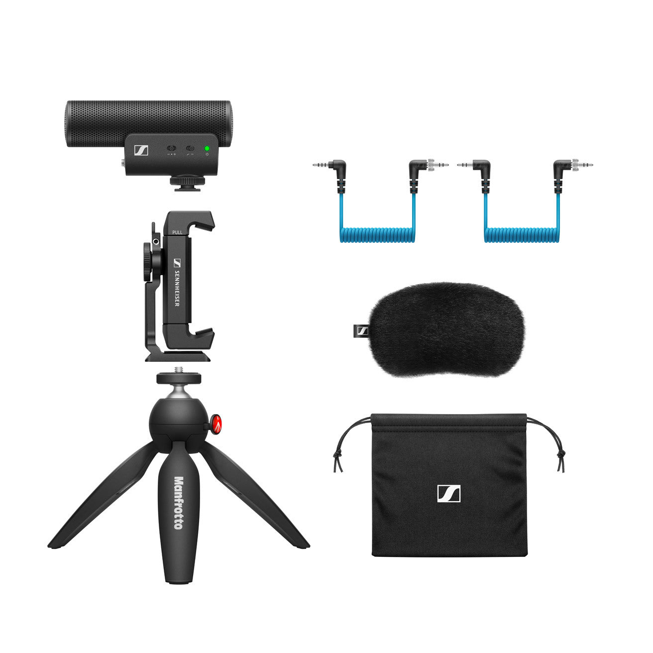 Sennheiser MKE 400 Mobile Kit Camera-mount Shot-Gun Microphone Bundle